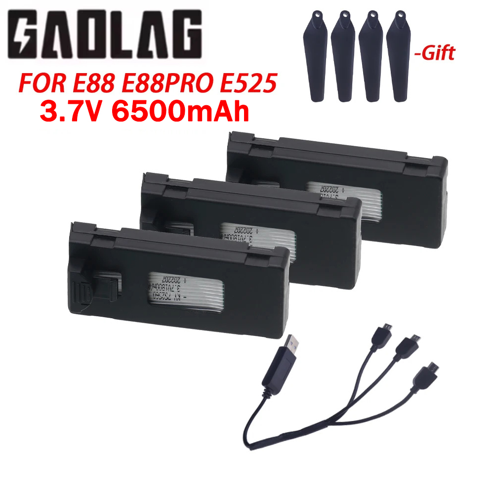 Drone Rc E99 K3 - 3.7V 6500mAh Rechargeable RC Drone Battery