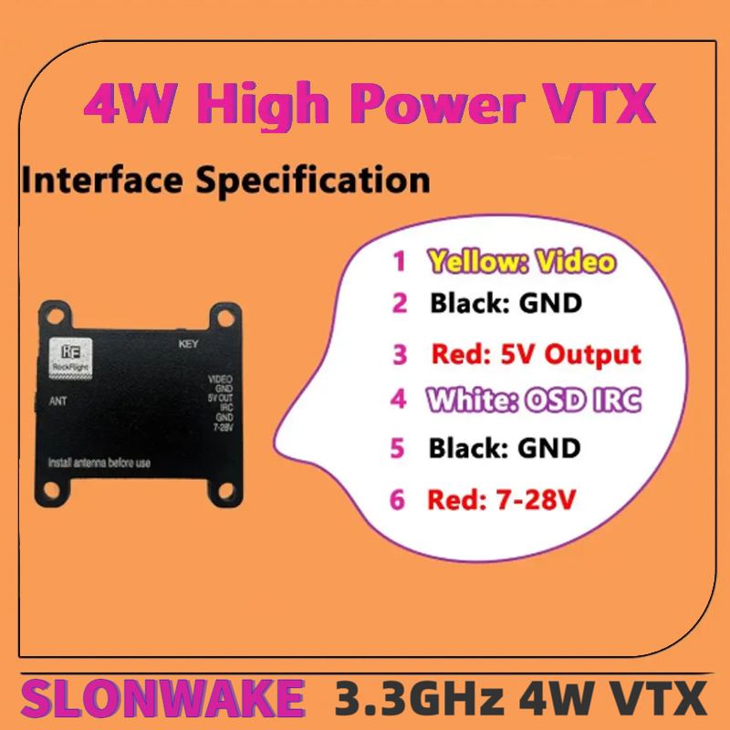 SLONWAKE FPV 3.3G 16CH 4000mW  - Drone Rc Fpv recension och pris