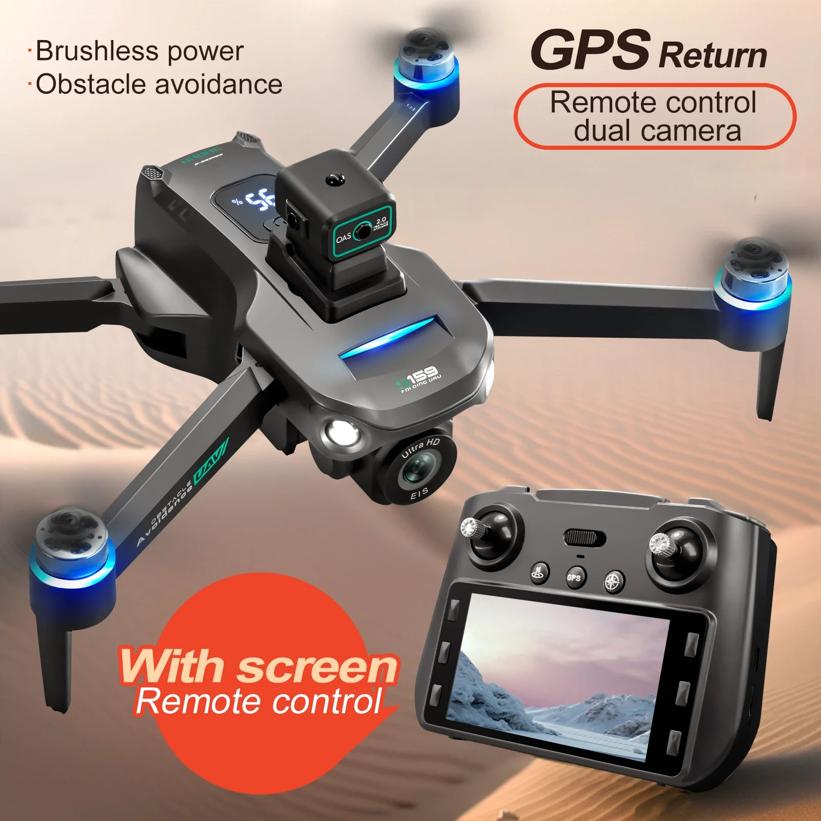 2024 S159 GPS Drone Profession - Drone Rc Gps S159 recension och pris