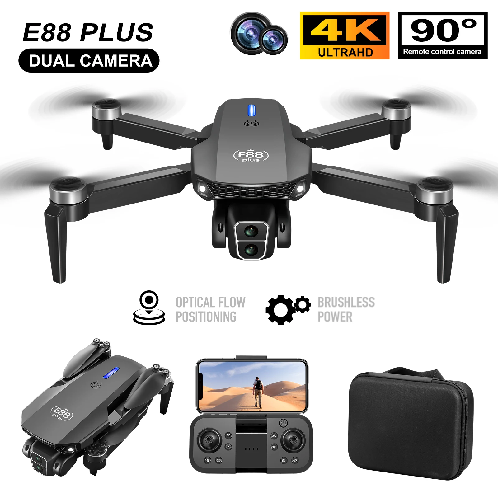 New E88 Plus Quadcopter Drone: - Rc Drone E88 recension och pris