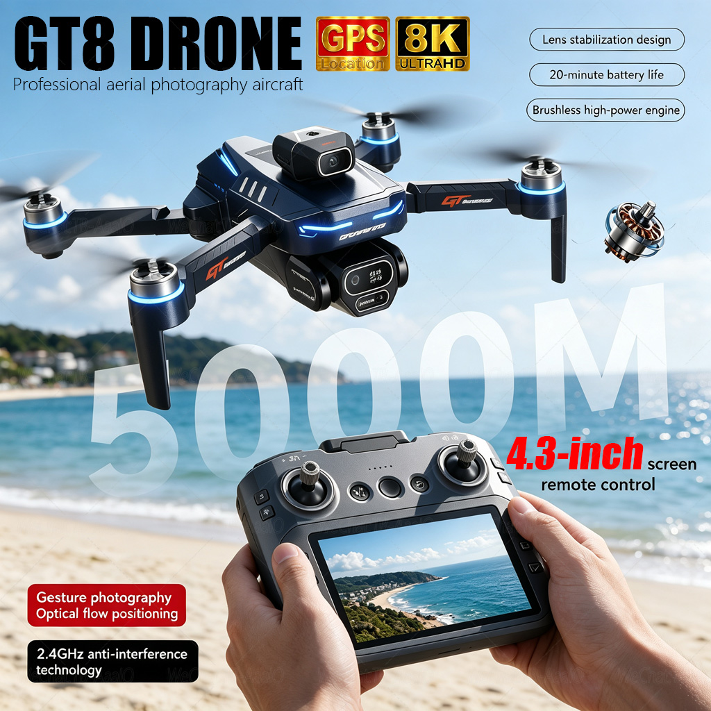NEW GT8 HD RC Drone 4K Profess - Drone Rc Explorer recension och pris