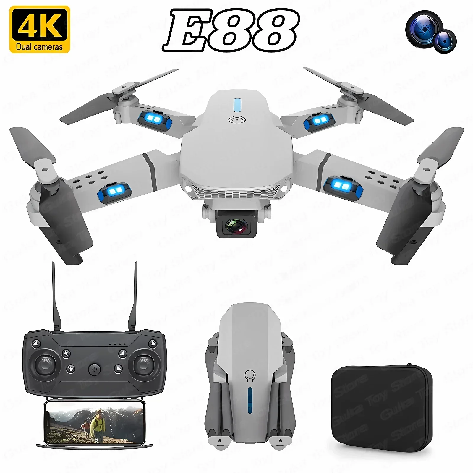 E88 Pro WIFI FPV Drone Wide An - Drone Rc Explorer recension och pris