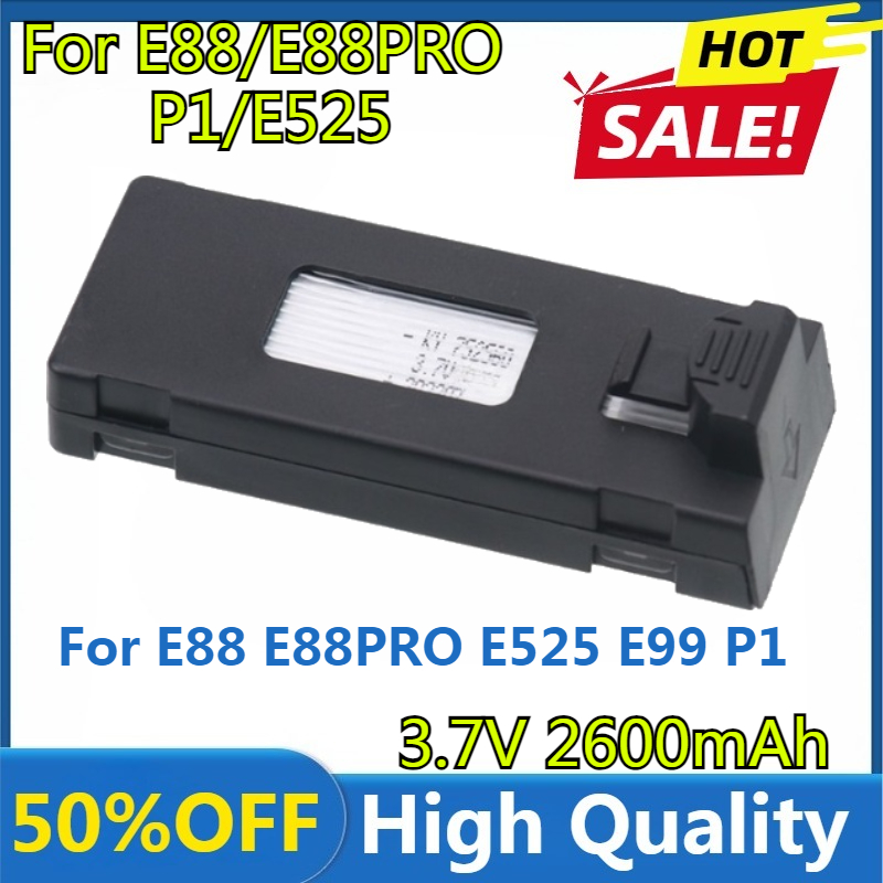E88 Battery 3.7V 2600mAh Lipo  - Drone Rc E99 K3 recension och pris