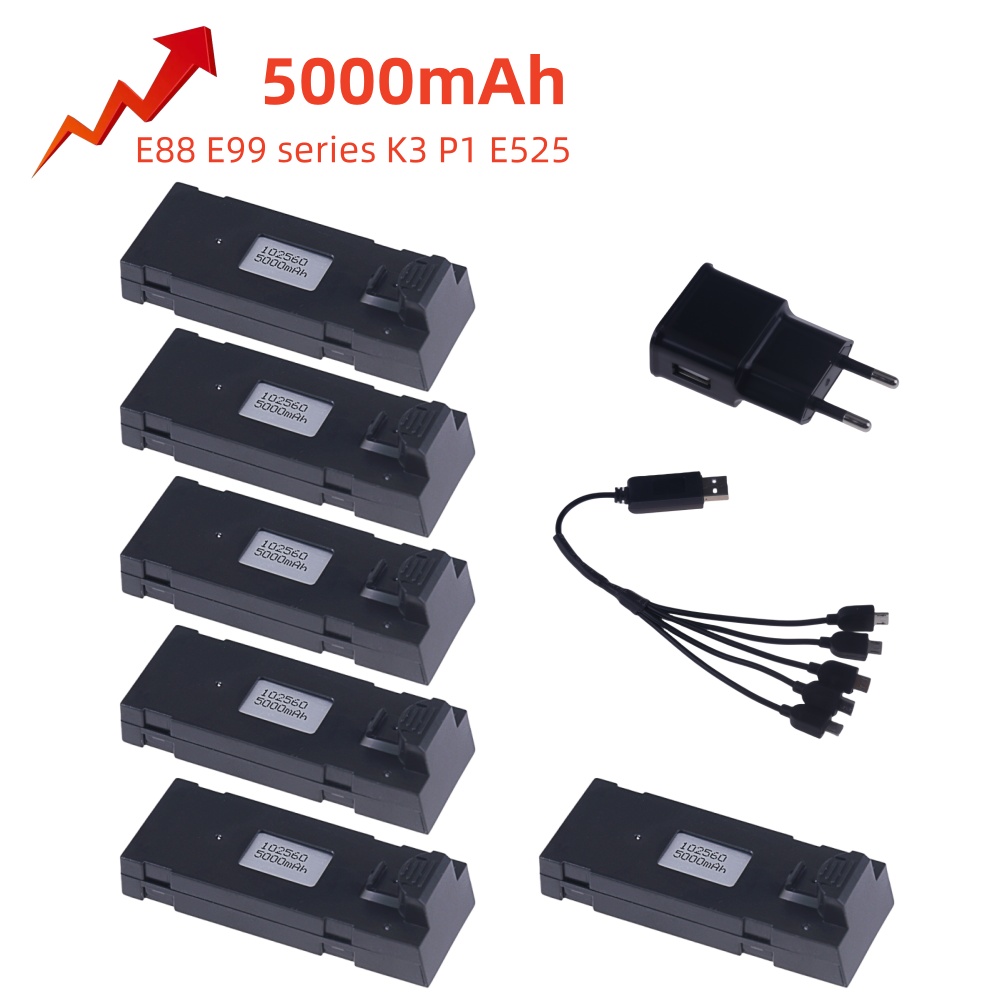 3.7V 5000Mah RC Drone Battery  - Drone Rc E99 K3 recension och pris