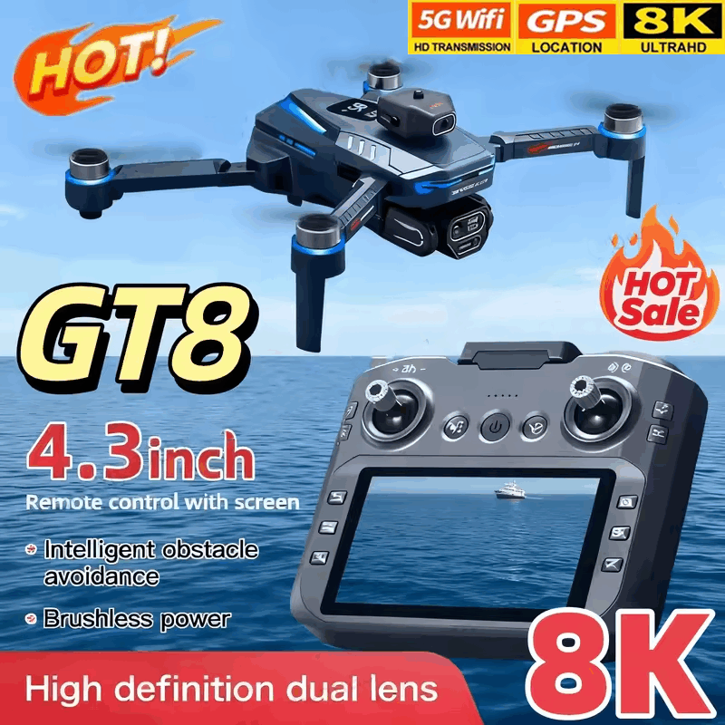 GT8 Drone 8K HD Camera 5G WIFI - Drone Rc Controller Price recension och pris