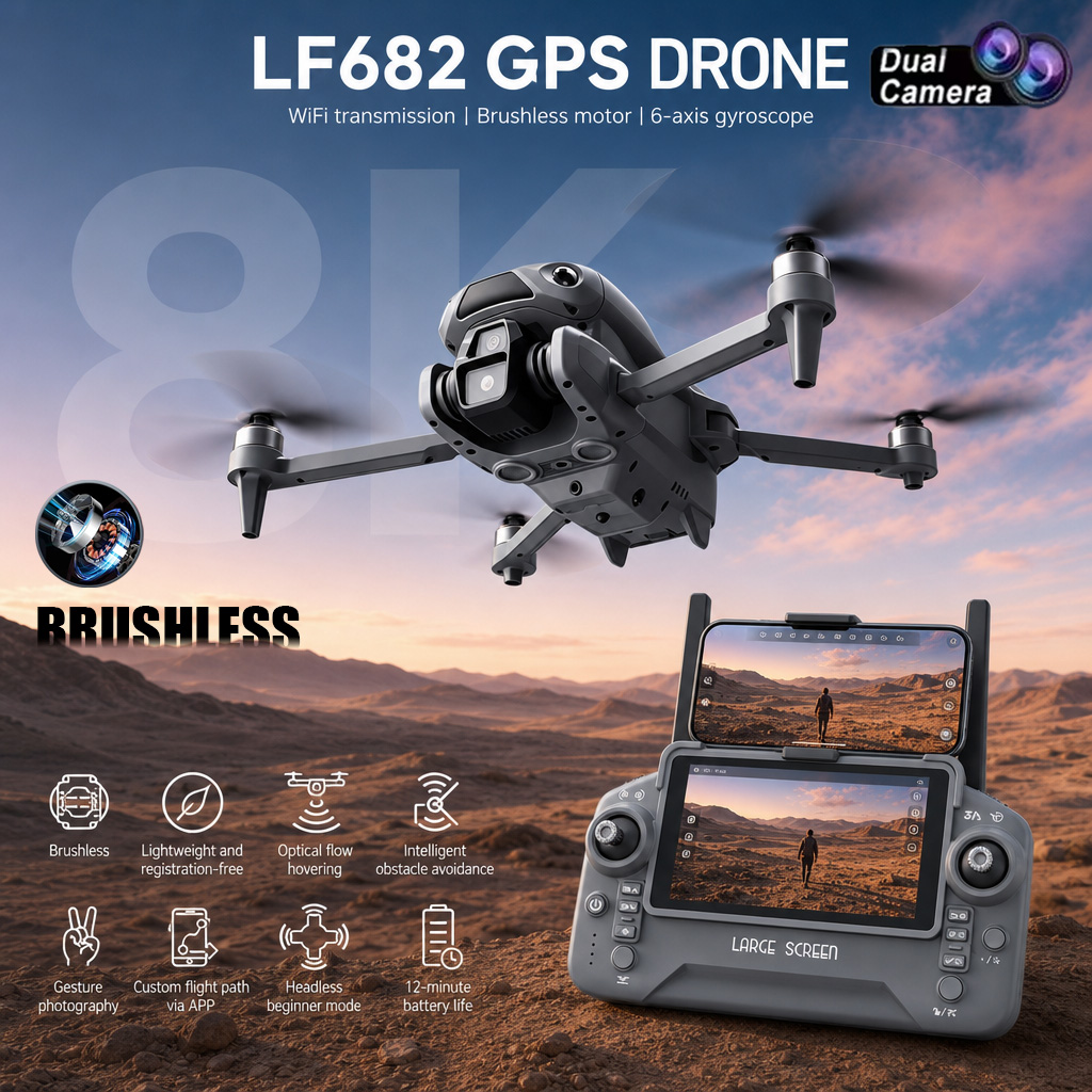 New LF682 Drone 8K Dual Camera - Drone Rc Explorer recension och pris