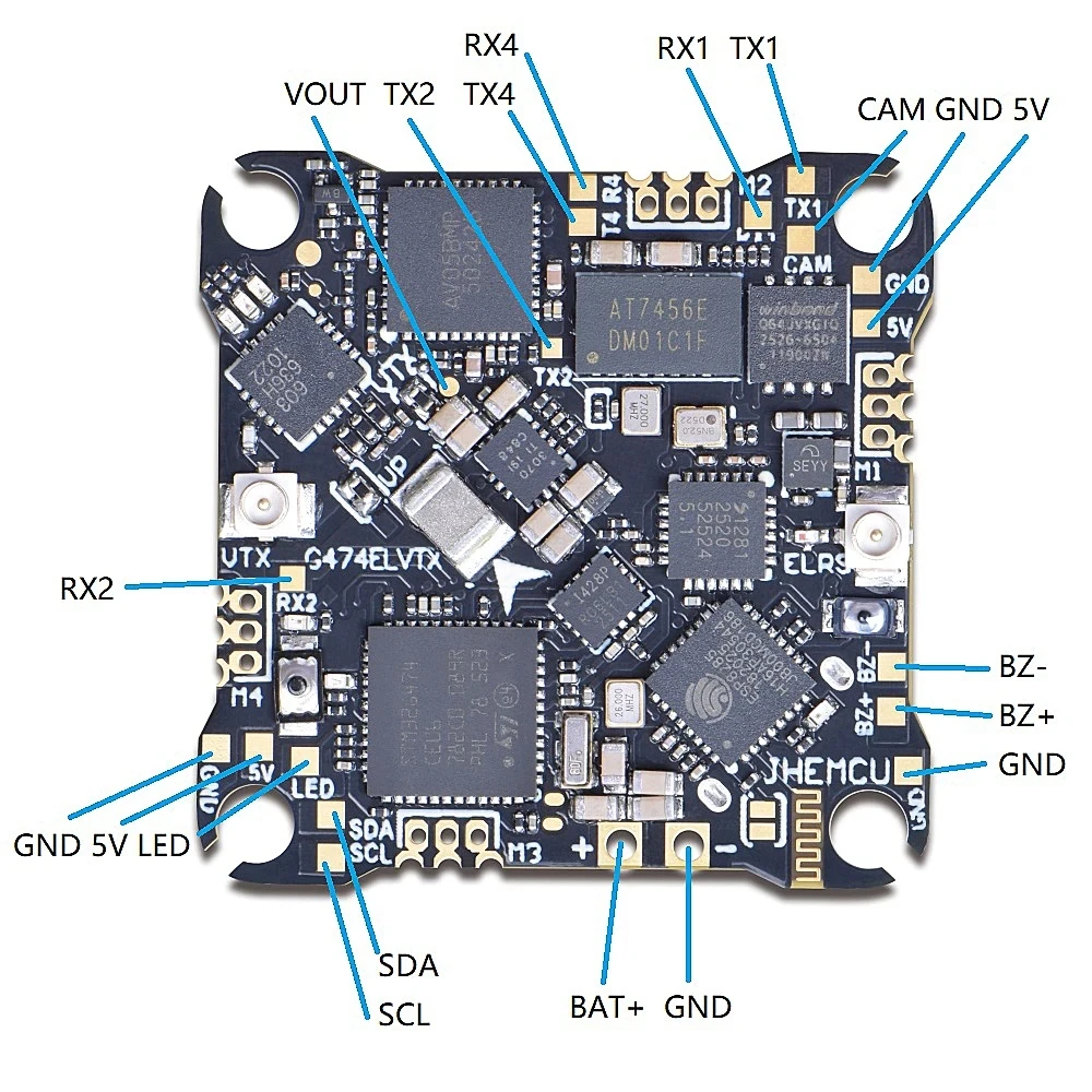 JHEMCU G474ELVTX AIO Flight Co - Drone Top Rc recension och pris